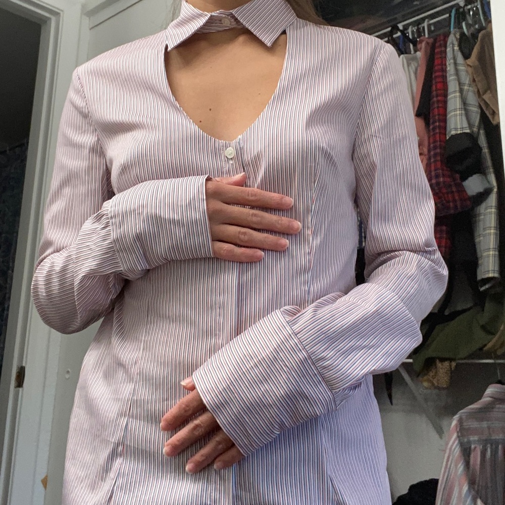 Brand New Pinko cutout collar shirt